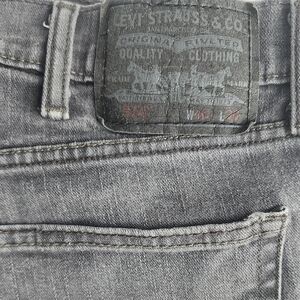 Levi's Gray Straight Cut Jeans with Twill Weave